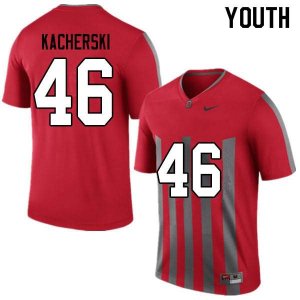 Youth Ohio State Buckeyes #46 Cade Kacherski Throwback Nike NCAA College Football Jersey Top Quality URX4344FR